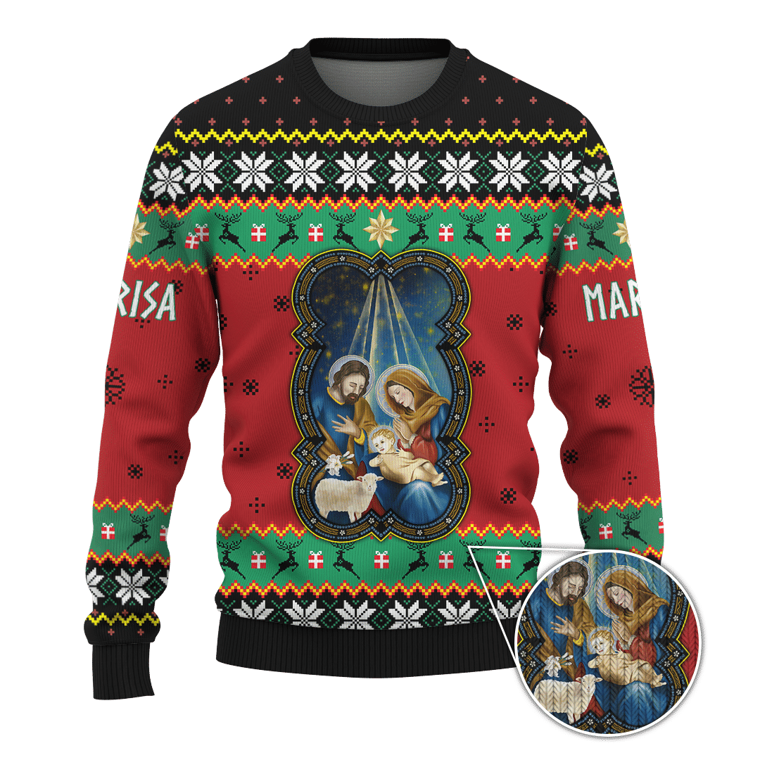 Jesus Is The Reason For The Season Jesus Christmas Customized 3D All Over Printed Sweater