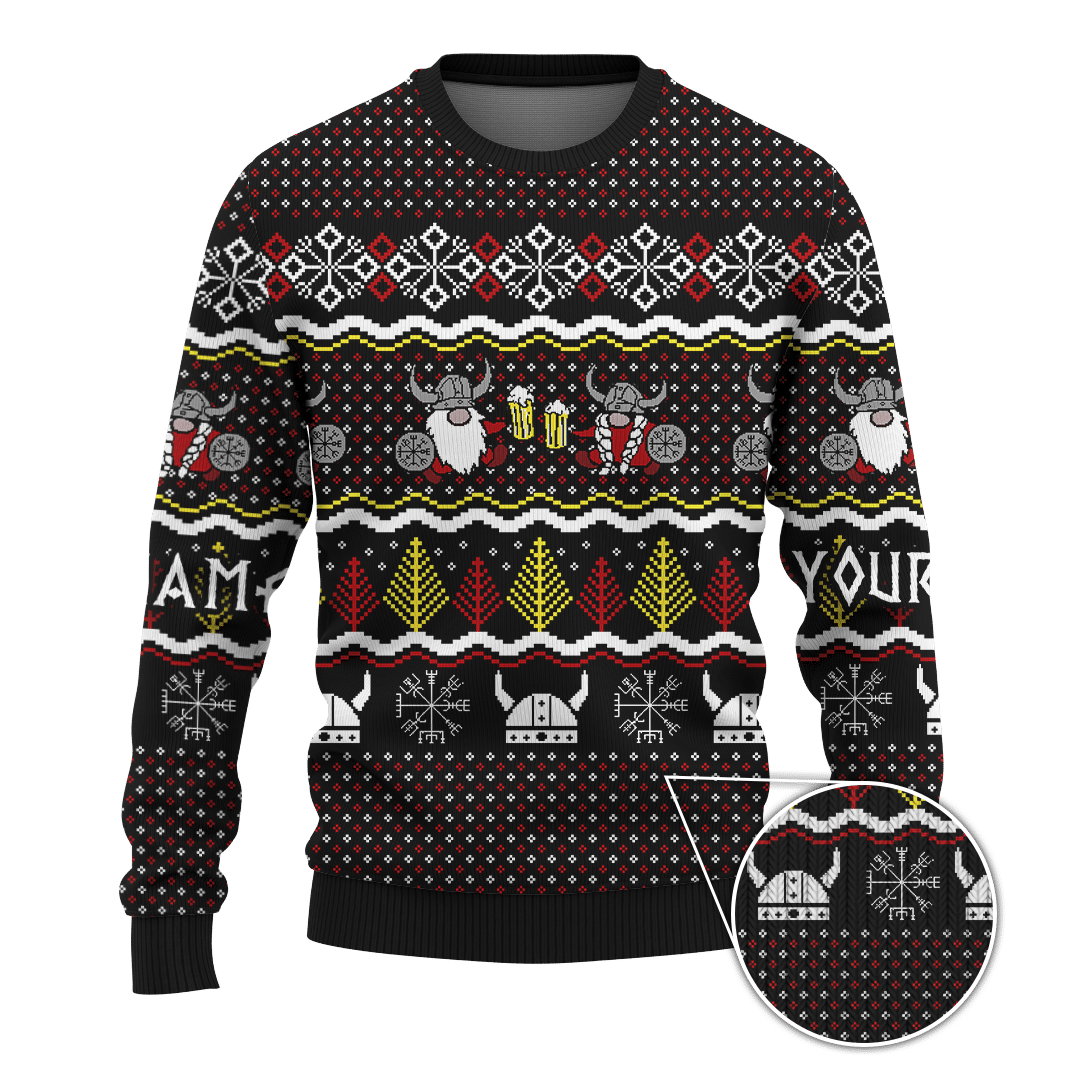 Cute Viking Gnome Viking Ugly Christmas Sweater Design