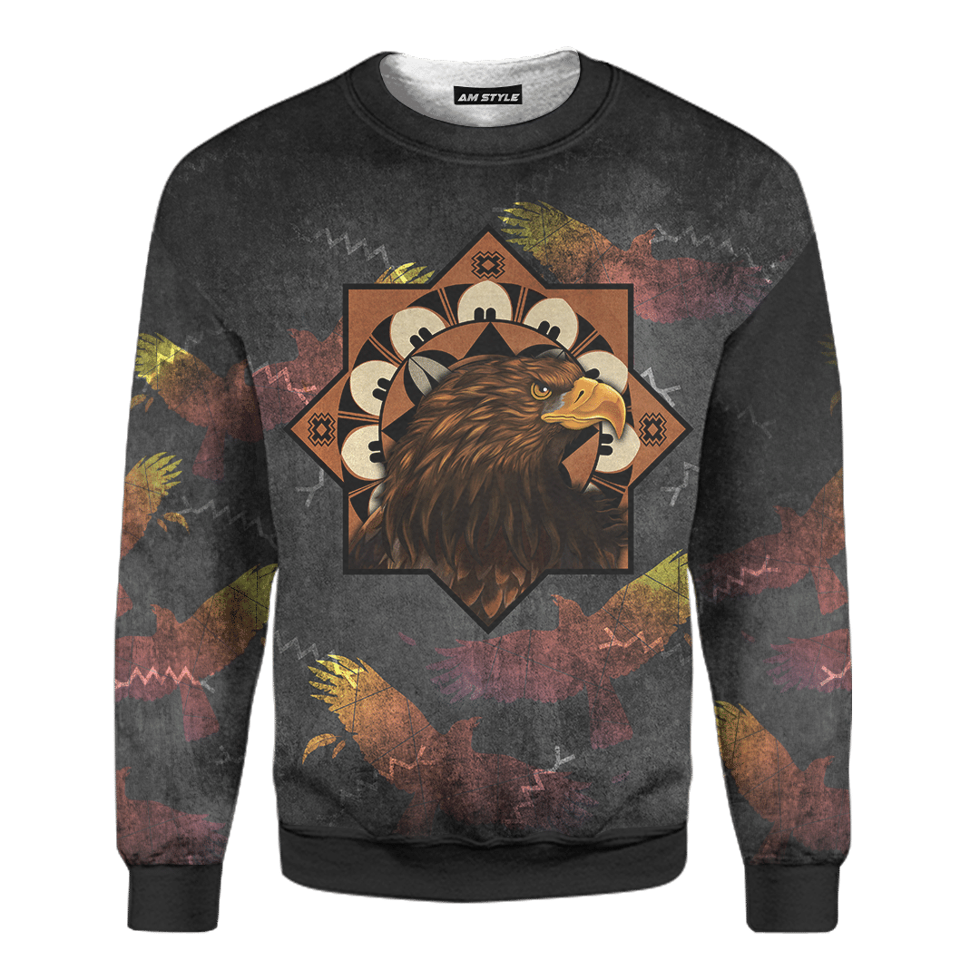 The Eagles Native American Patterns Native American Heritage Month Customized 3D All Over Printed hoodie