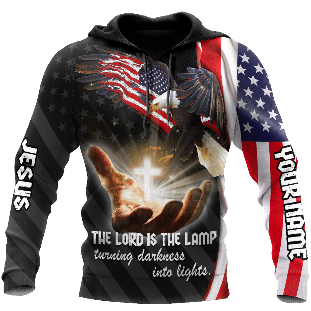 AM Style Customize Jesus Eagle America Flag 3D All Over Printed Unisex Shirt - Full Size - Independence Day - Amaze Style™