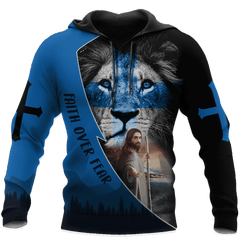 Premium Unisex Hoodie 3D All Over Printed Easter Day Christian Jesus Faith Over Fear No51 ML - Amaze Style™