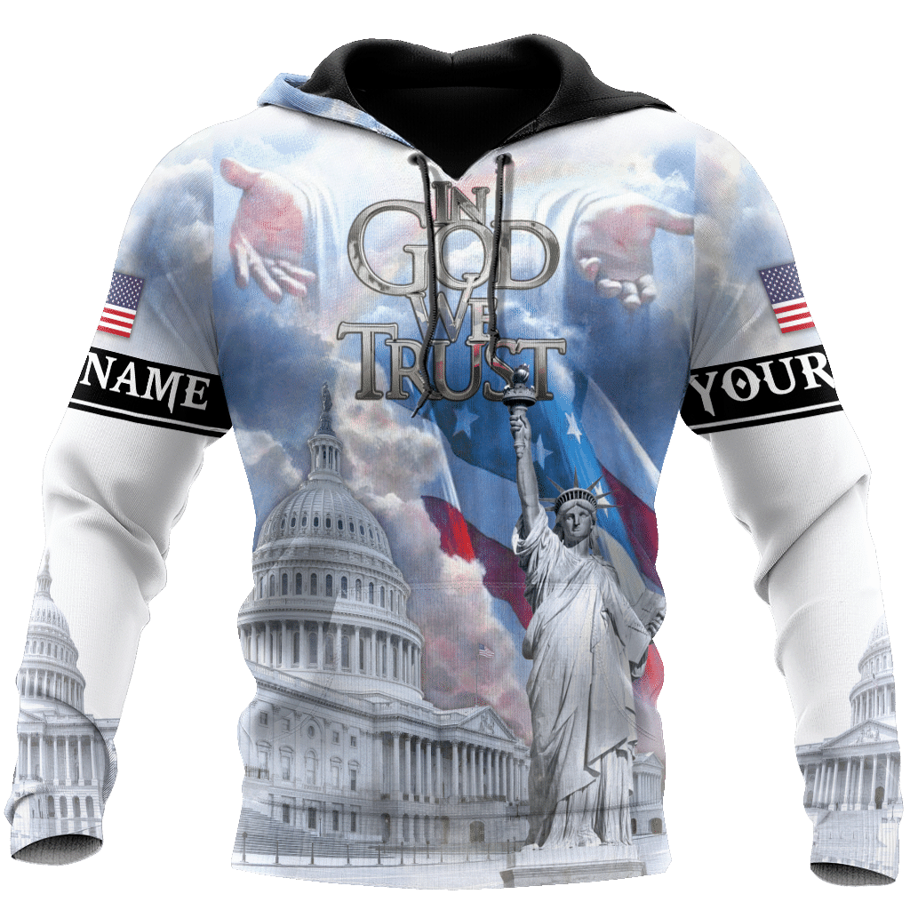 AM Style Customize Jesus America Flag 3D All Over Printed Unisex Shirt - Full Size - Independence Day - Amaze Style™