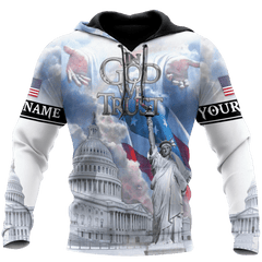 AM Style Customize Jesus America Flag 3D All Over Printed Unisex Shirt - Full Size - Independence Day - Amaze Style™