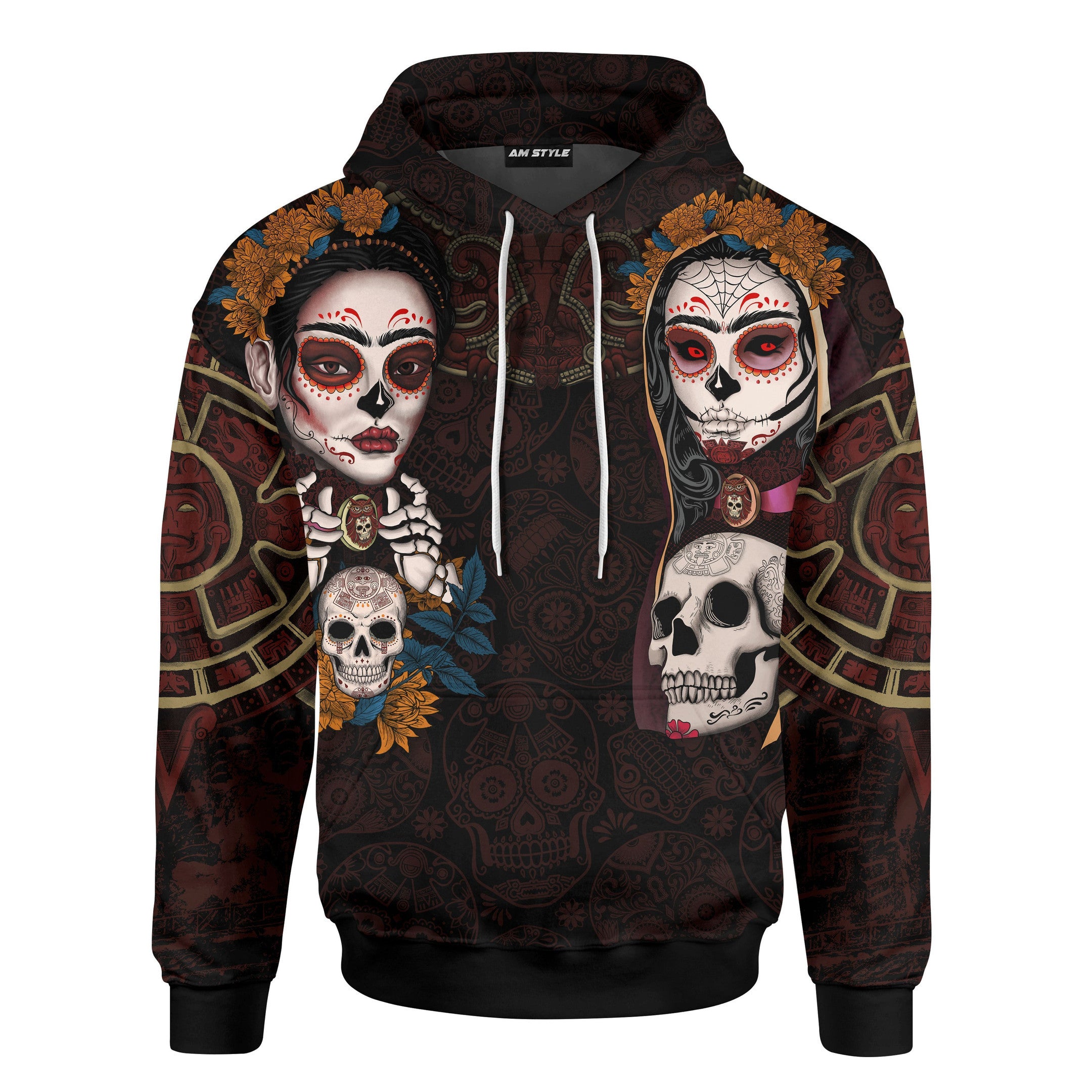 AM Style Aztec Mayan Mexico Sugar Skull Dia De Muertos  3d All Over Printed Shirt Hoodie - Amaze Style™