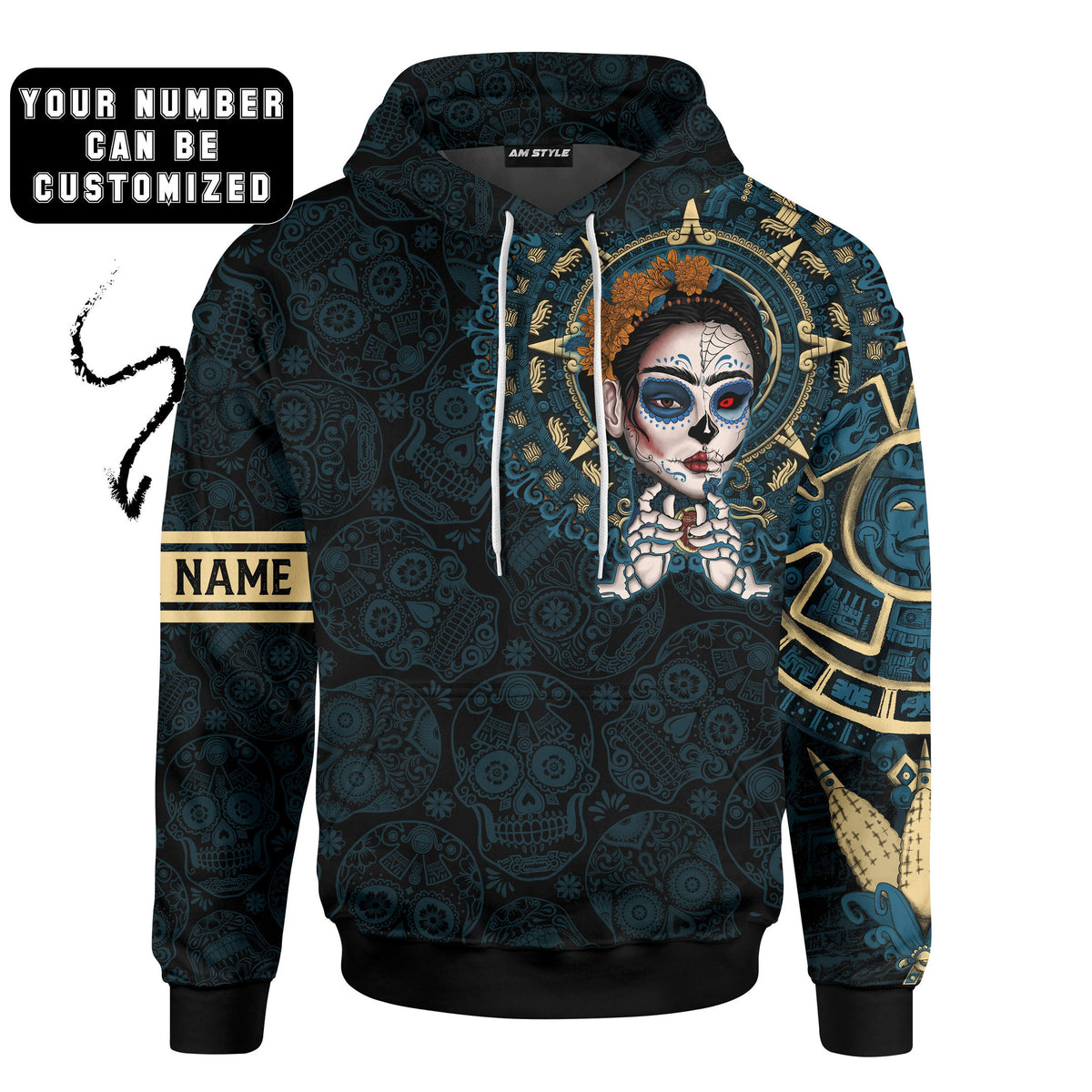 AM Style Aztec Mayan Mexico Sugar Skull Dia De Muertos  3d All Over Printed Shirt Hoodie - Amaze Style™