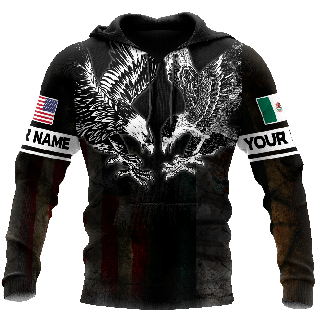 AM Style Customize Mexico - American Eagle Tatto 3D All Over Printed Unisex Hoodies - Full Size - Independence Day - Amaze Style™