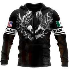 AM Style Customize Mexico - American Eagle Tatto 3D All Over Printed Unisex Hoodies - Full Size - Independence Day - Amaze Style™