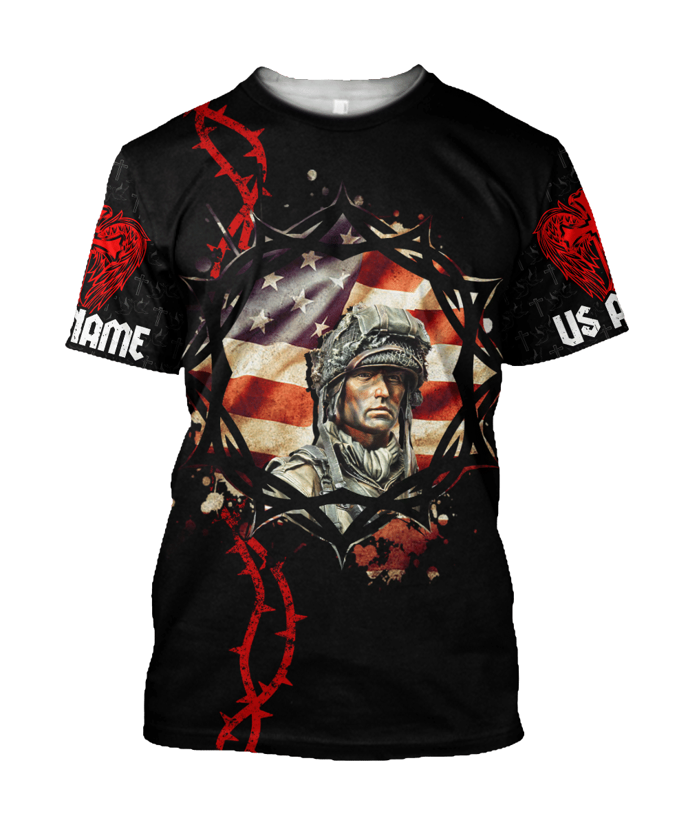 AM Style Customize Veteran America Flag 3D All Over Printed Unisex Shirt - Full Size - Independence Day - Amaze Style™