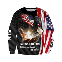 AM Style Customize Jesus Eagle America Flag 3D All Over Printed Unisex Shirt - Full Size - Independence Day - Amaze Style™