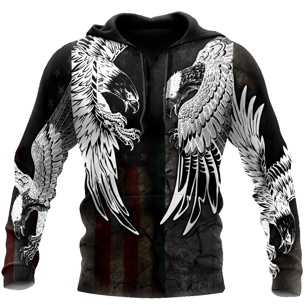 AM Style Mexico - American Eagle Tatto 3D All Over Printed Unisex Hoodies - Full Size - Independence Day - Amaze Style™