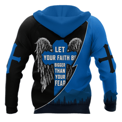 Premium Unisex Hoodie 3D All Over Printed Easter Day Christian Jesus Faith Over Fear No51 ML - Amaze Style™