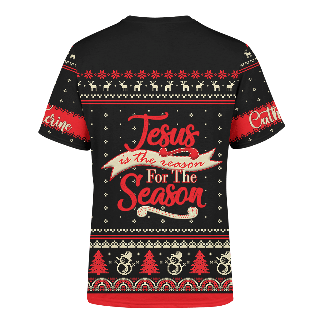 Jesus Is The Reason For The Season Jesus Christmas Customized 3D All Over Printed Sweater - AM Style Design - Amaze Style™