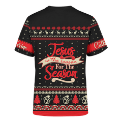 Jesus Is The Reason For The Season Jesus Christmas Customized 3D All Over Printed Sweater - AM Style Design - Amaze Style™