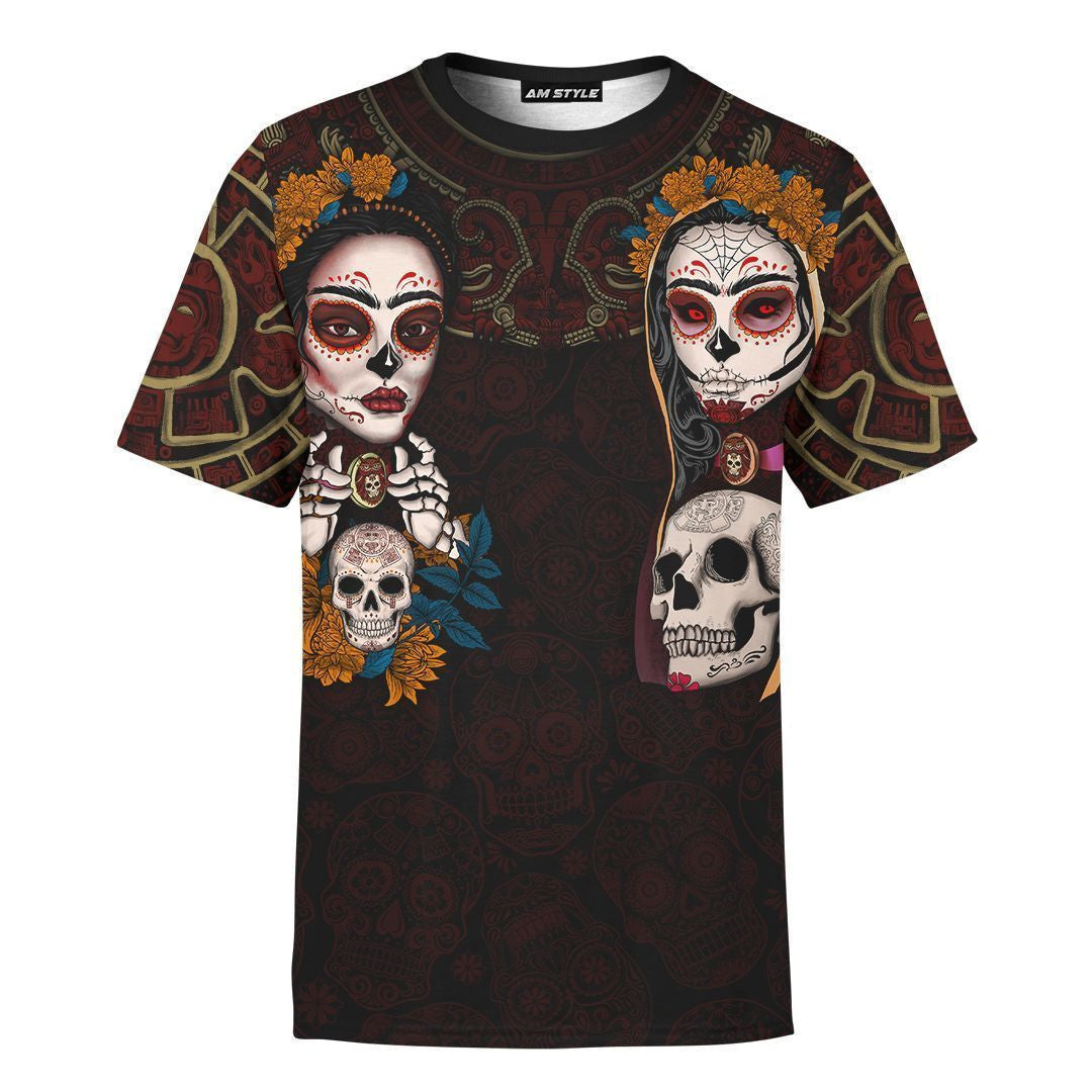 Aztec Maya Mexico Sugar Skull Dia De Muertos 3D All Over Printed 3D All Over Printed hoodie