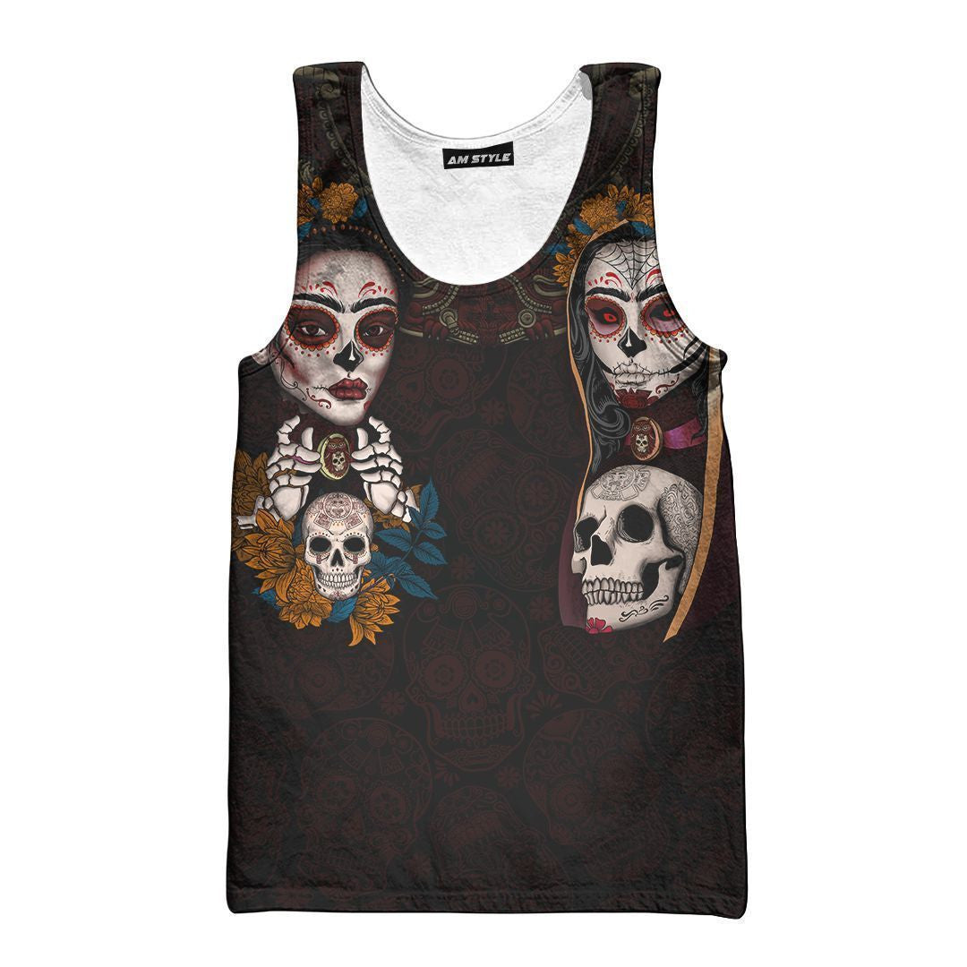 Aztec Maya Mexico Sugar Skull Dia De Muertos 3D All Over Printed 3D All Over Printed hoodie