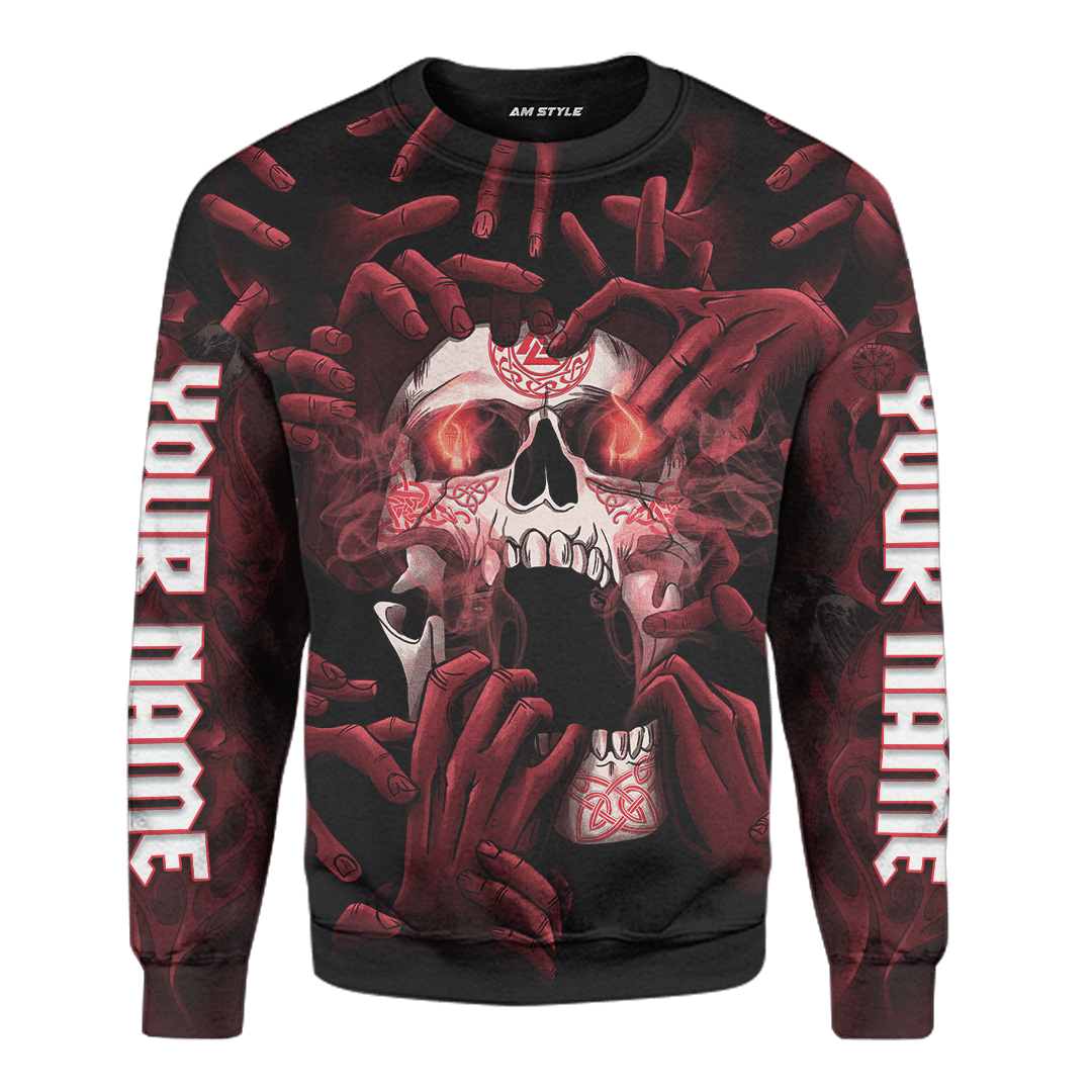 Sepulchral Skull Cornell Red Colour hoodie