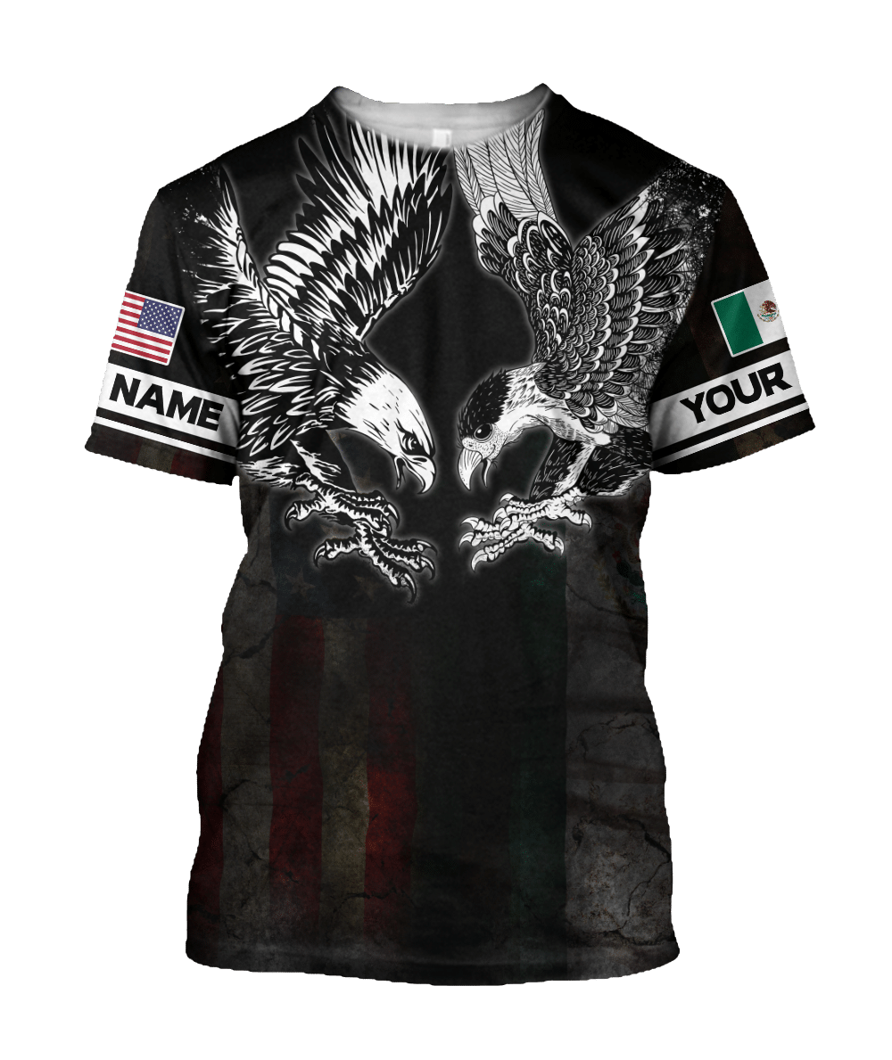 AM Style Customize Mexico - American Eagle Tatto 3D All Over Printed Unisex Hoodies - Full Size - Independence Day - Amaze Style™