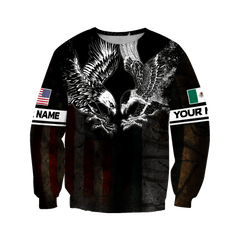 AM Style Customize Mexico - American Eagle Tatto 3D All Over Printed Unisex Hoodies - Full Size - Independence Day - Amaze Style™