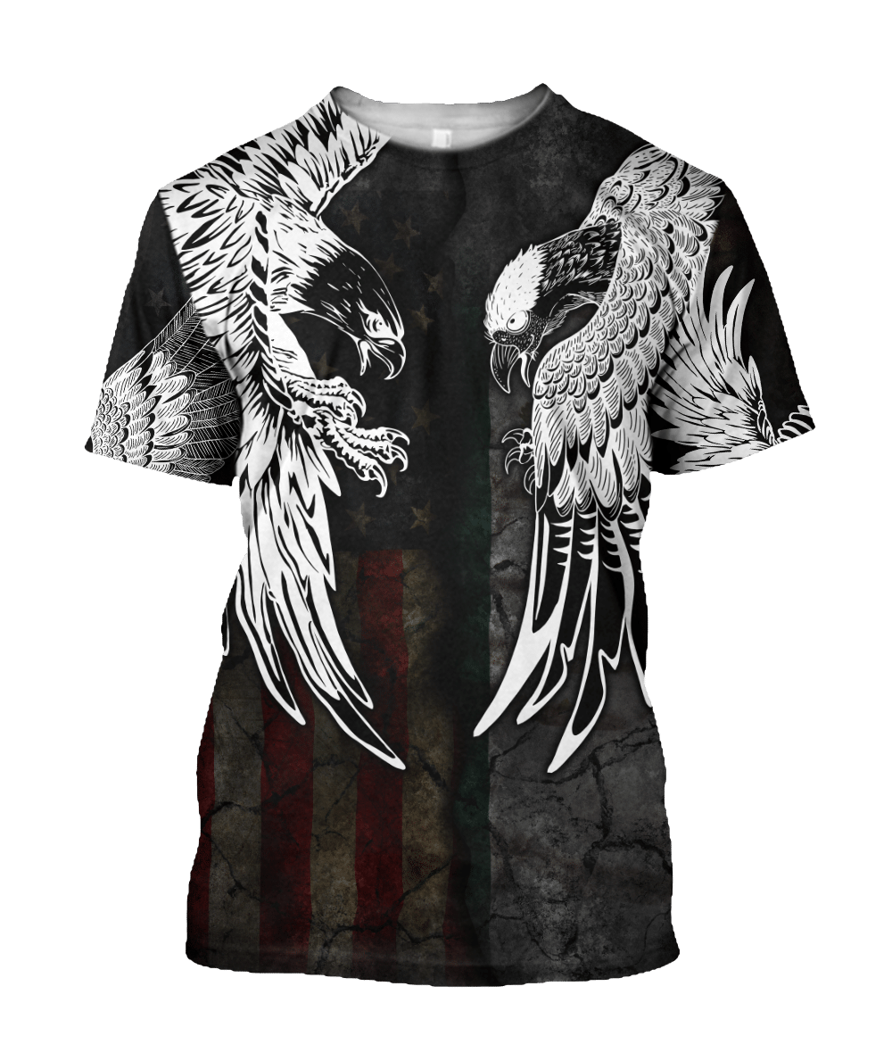 AM Style Mexico - American Eagle Tatto 3D All Over Printed Unisex Hoodies - Full Size - Independence Day - Amaze Style™