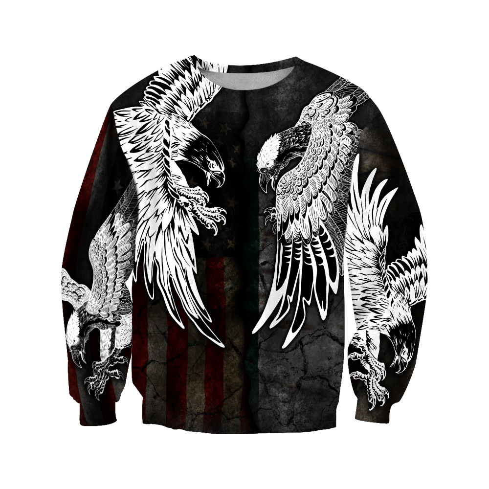 AM Style Mexico - American Eagle Tatto 3D All Over Printed Unisex Hoodies - Full Size - Independence Day - Amaze Style™