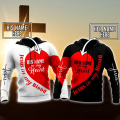 Premium Christian Jesus Personalized Name 3D All Over Printed Unisex Couple Shirts with automatic 10% discount code - Amaze Style™-Apparel