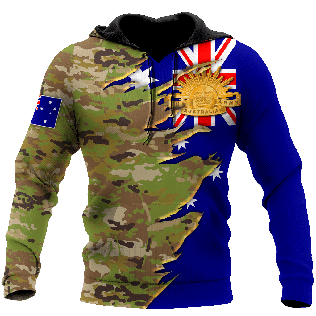 Australian veteran jesus all over printed hoodie