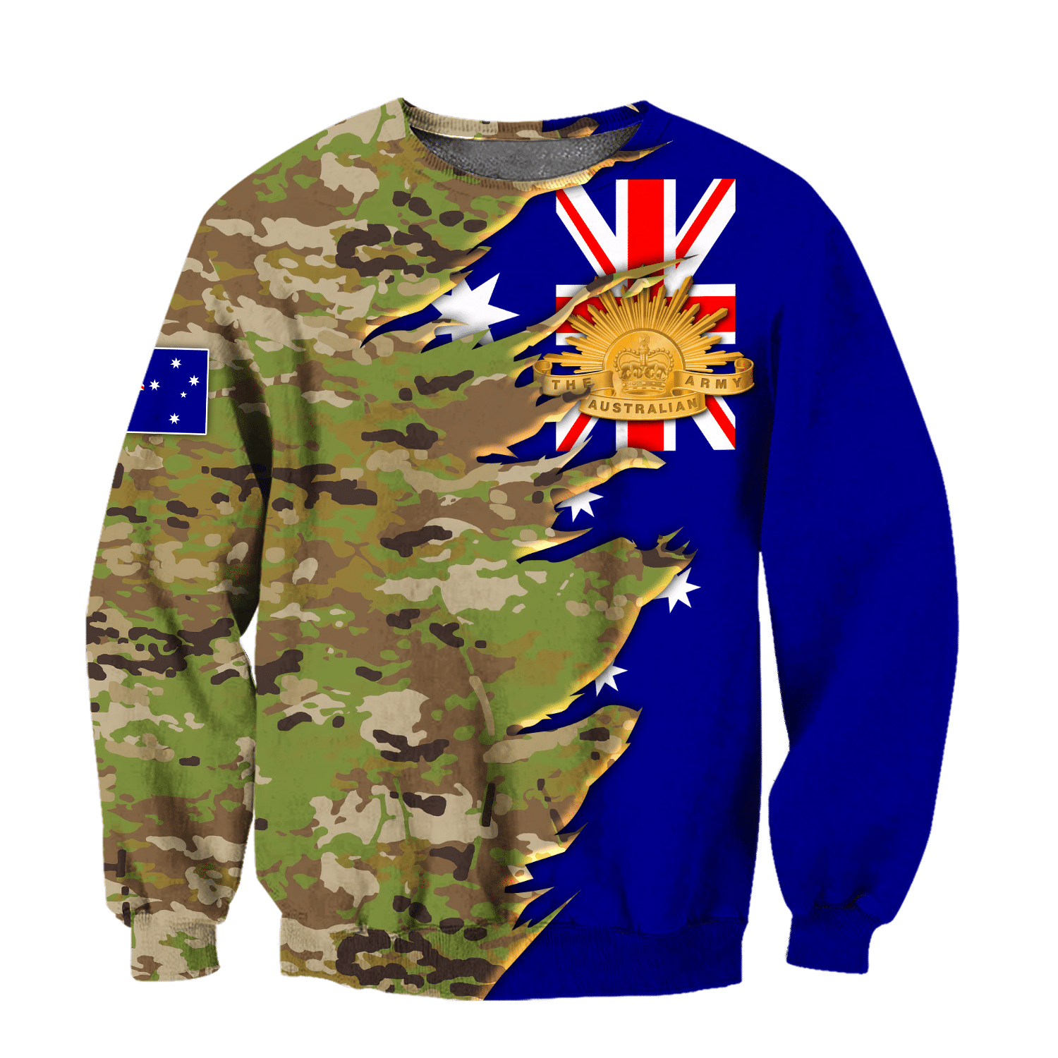 Australian veteran jesus all over printed hoodie