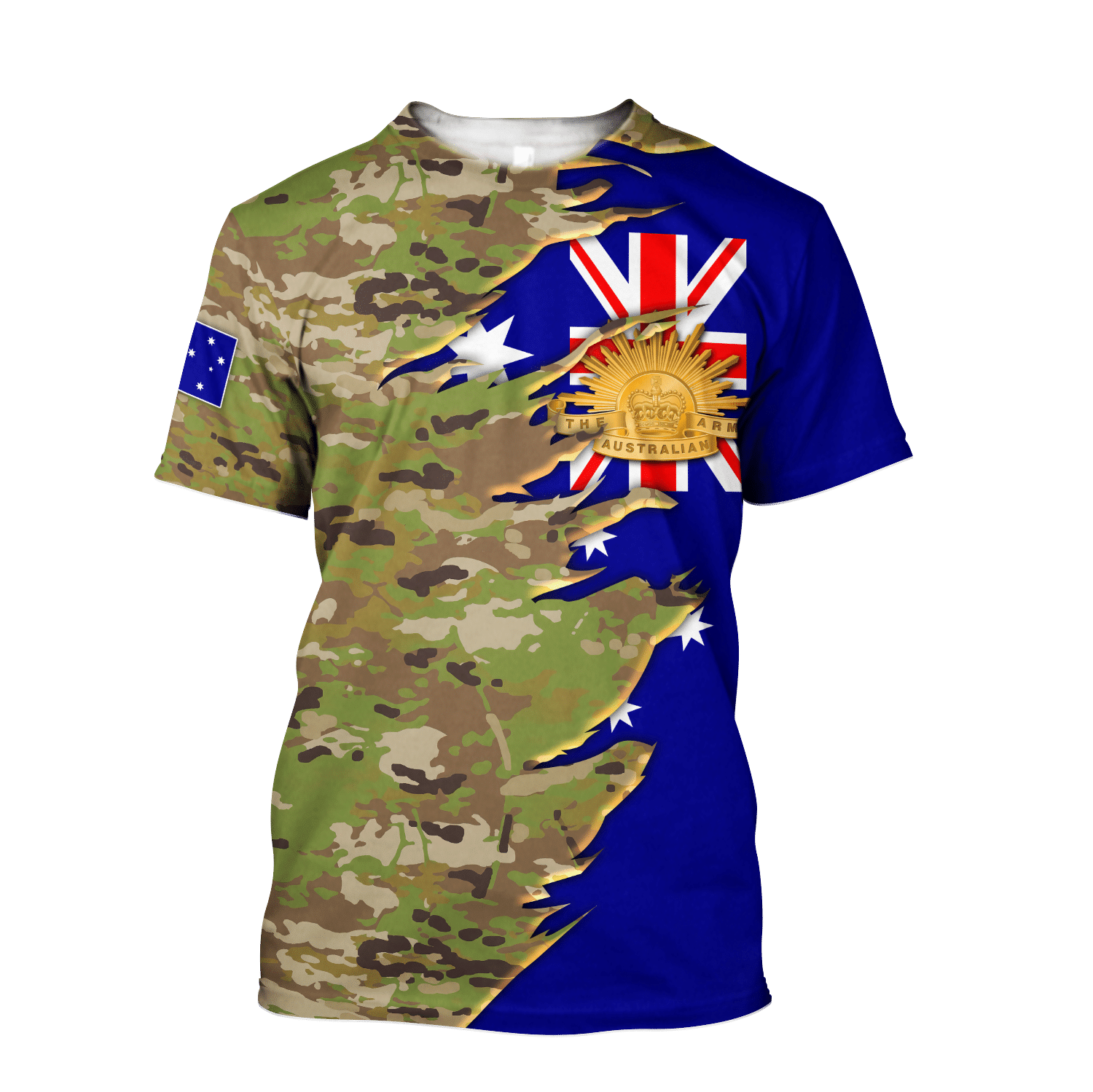 Australian veteran jesus all over printed hoodie