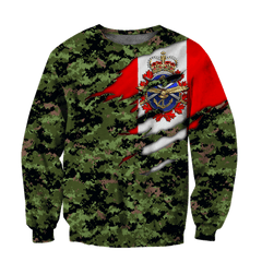 Canadian military veteran jesus all over printed hoodie