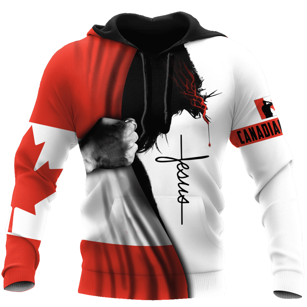 Canadian Veteran Jesus All Over Printed Love God Gift hoodie