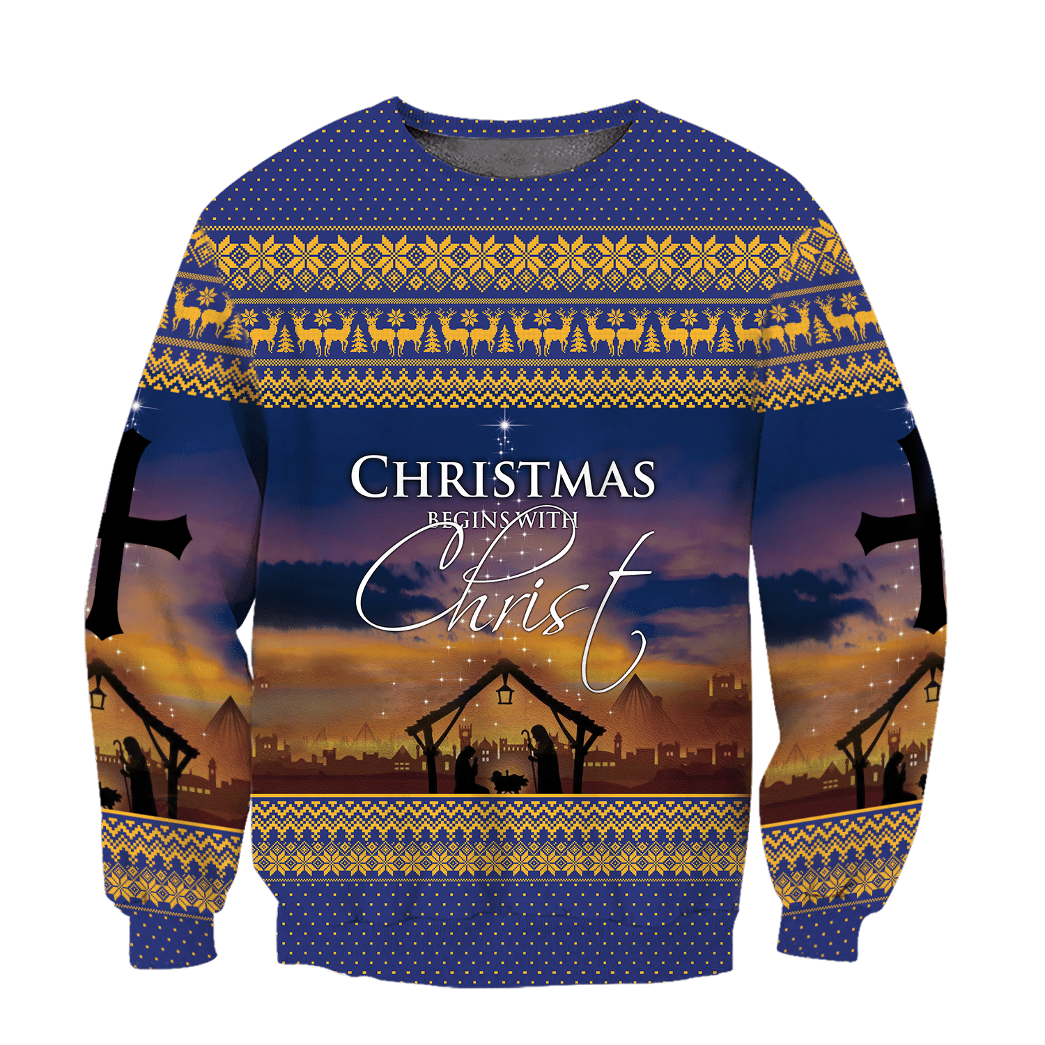 a holy night jesus christmas jesus all over printed unisex hoodie