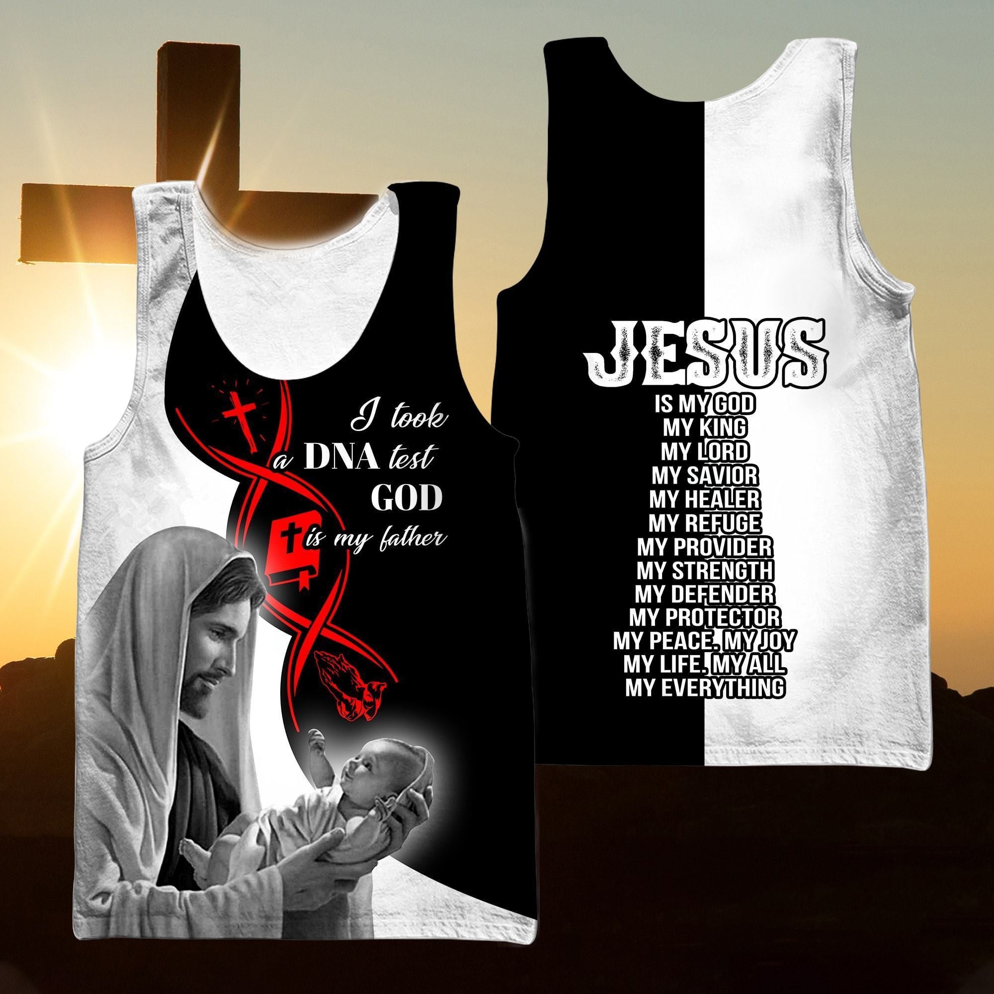 Dna Test God Is My Father Jesus All Over Printed Hoodie