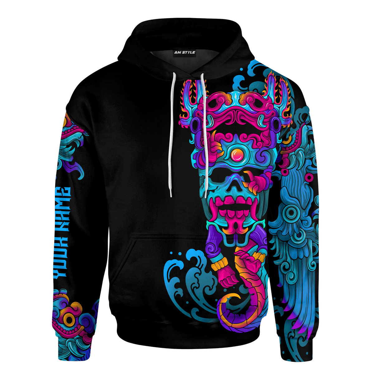 Aztec Axolotl Mural Art Customized 3D All Over Printed Hoodie