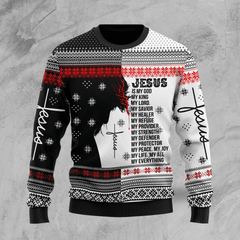 Jesus Christmas Jesus Is My Everything Jesus All Over Printed Knitted Sweater