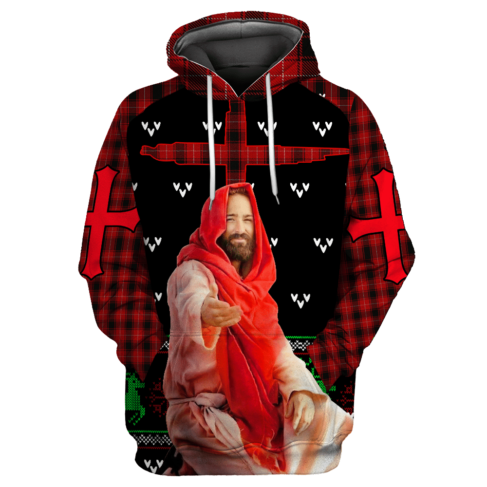 Jesus Christmas Jesus Is The Reason For The Reason Jesus All Over Printed Unisex Hoodie