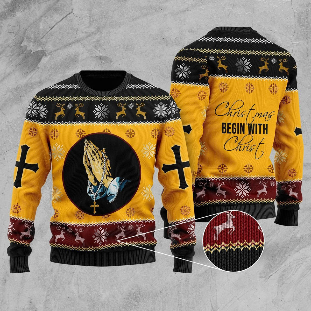 Jesus Christmas Knitted Sweater NTN11202001XT - Amaze Style™-Apparel