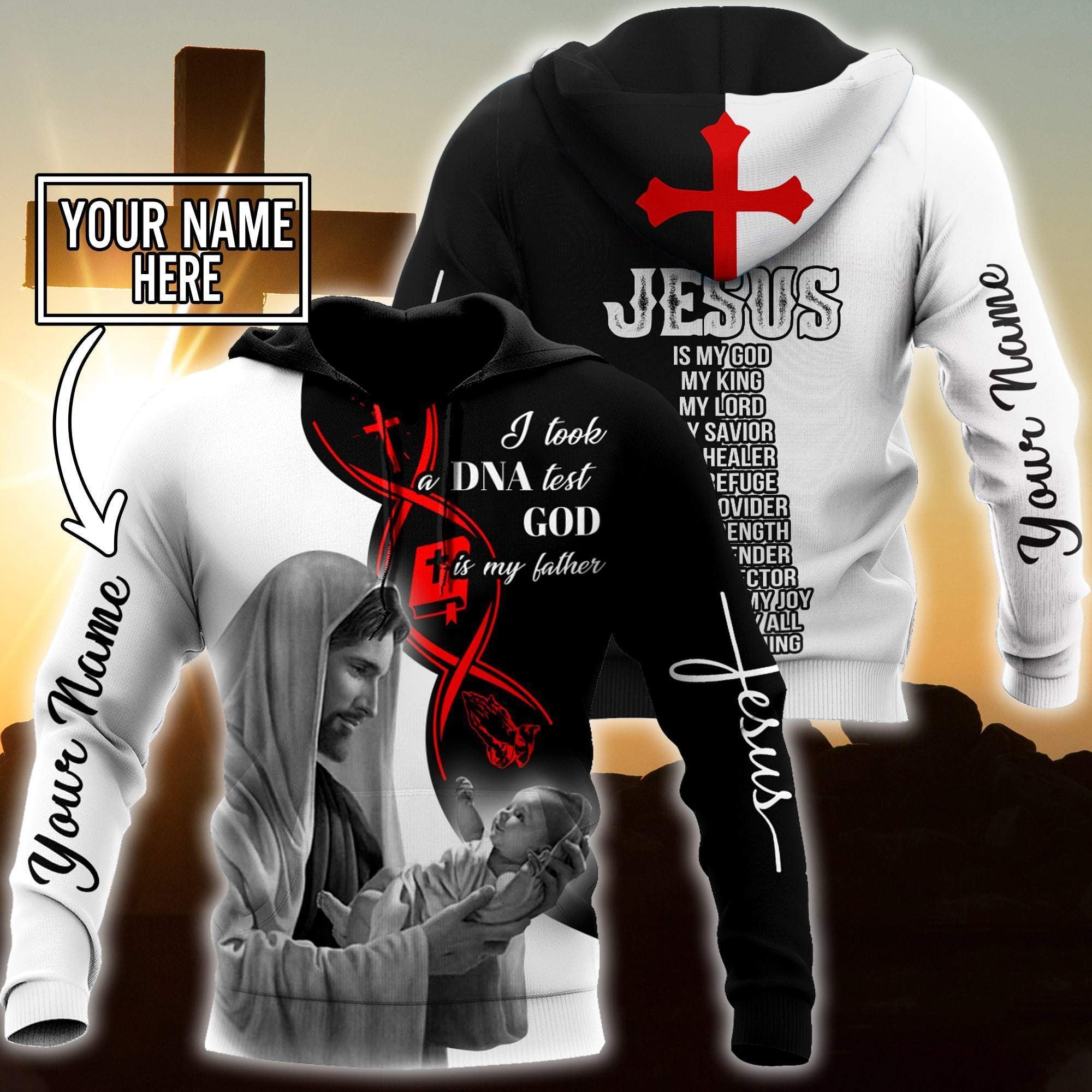 Premium Jesus Customize Name 3D All Over Printed Unisex Shirts - Amaze Style™-Apparel