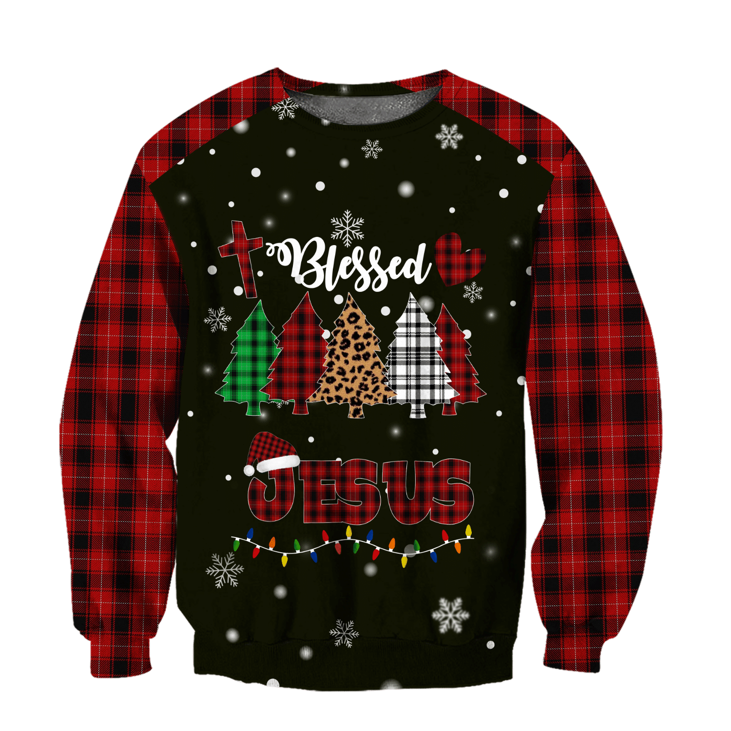 Jesus Christmas Blessed Jesus Jesus All Over Printed Unisex Hoodie