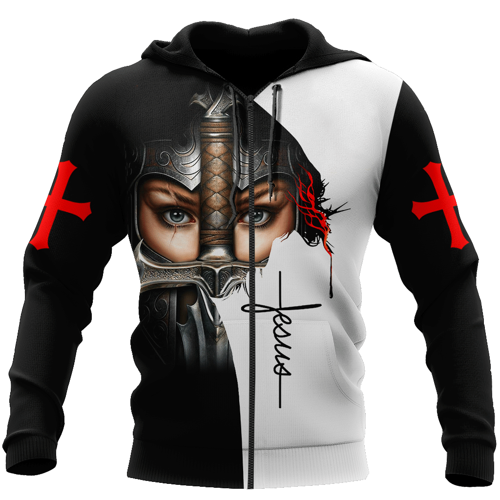 a child of god woman of faith a warrior of christ jesus all over printed hoodie