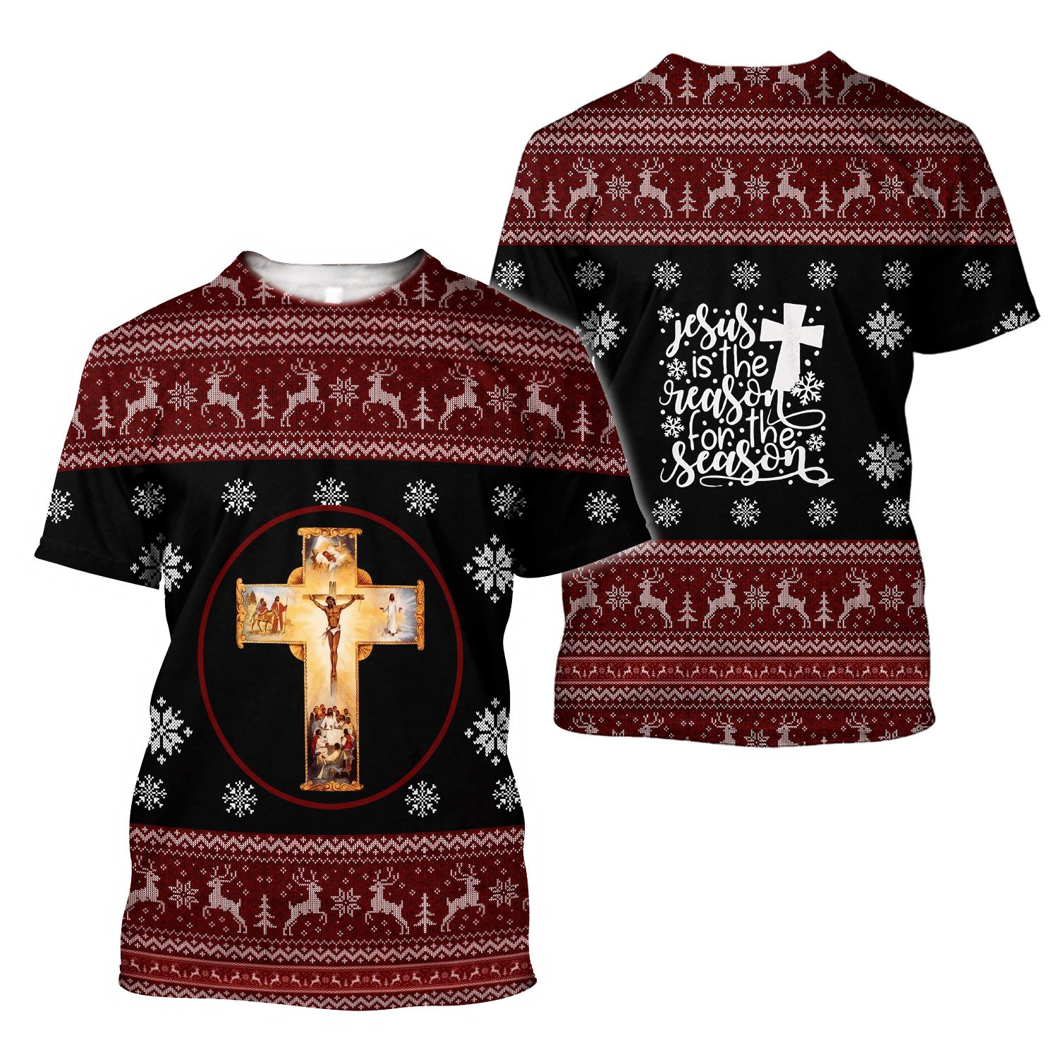 Jesus Christmas Jesus Is The Reason For The Reason All Over Printed Unisex hoodie