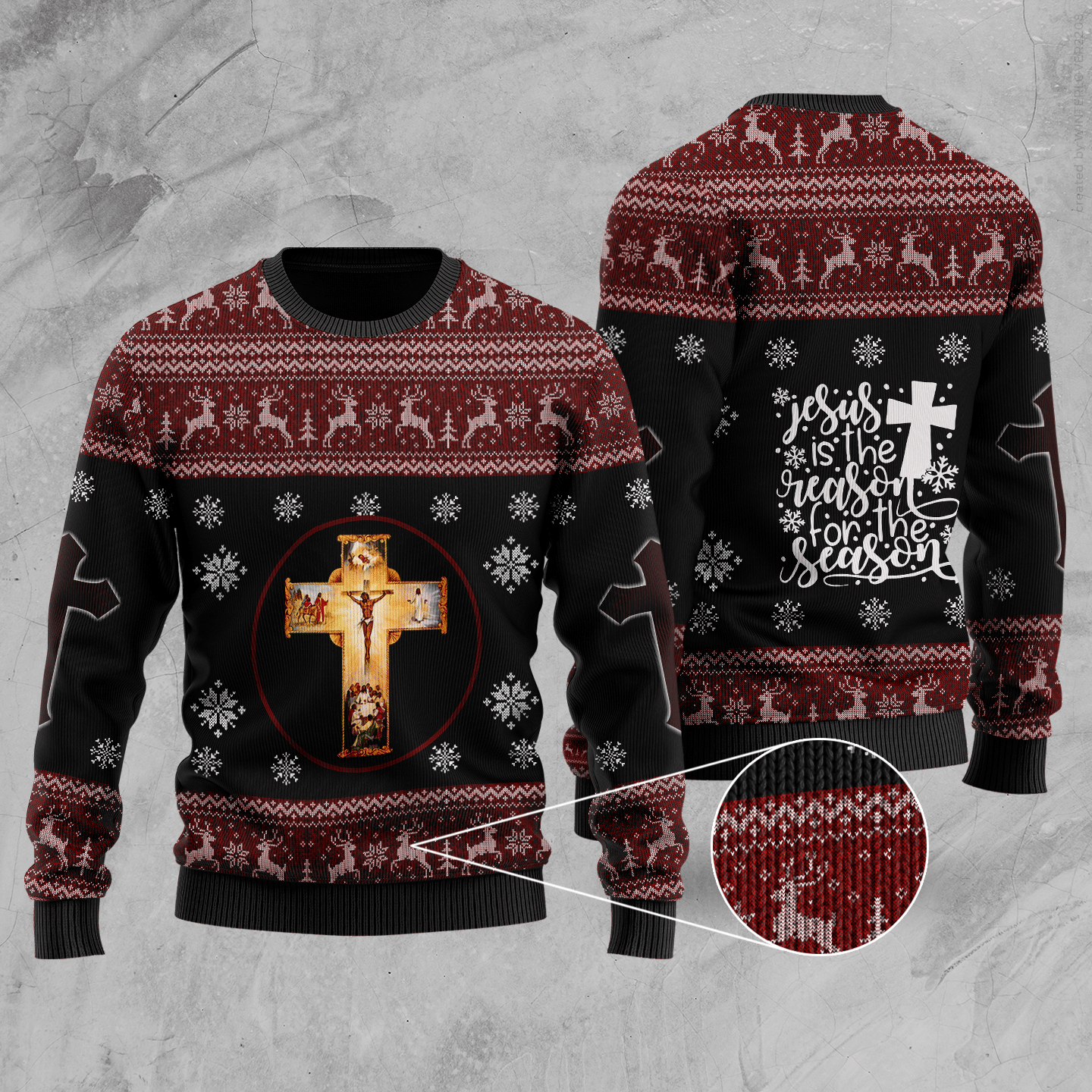 Jesus Christmas Jesus Is The Reason For The Reason All Over Printed Unisex hoodie