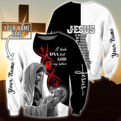 Dna Test God Is My Father Jesus All Over Printed Customized Hoodie