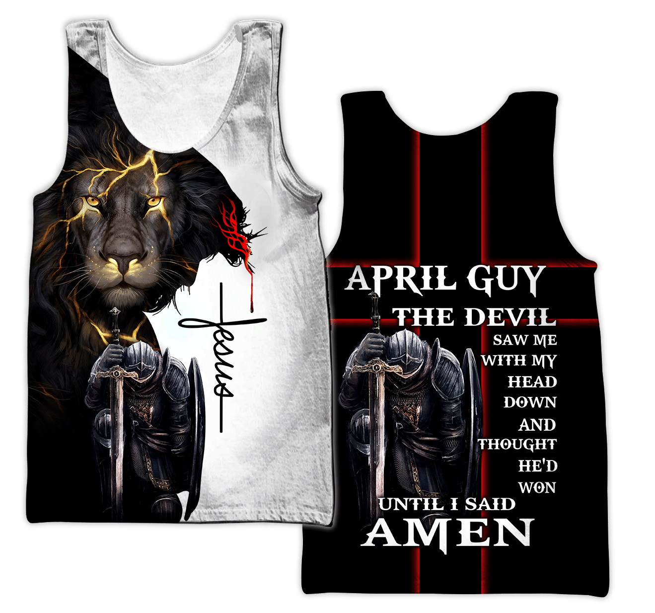 April Guy Untill I Said Amen Jesus All Over Printed hoodie