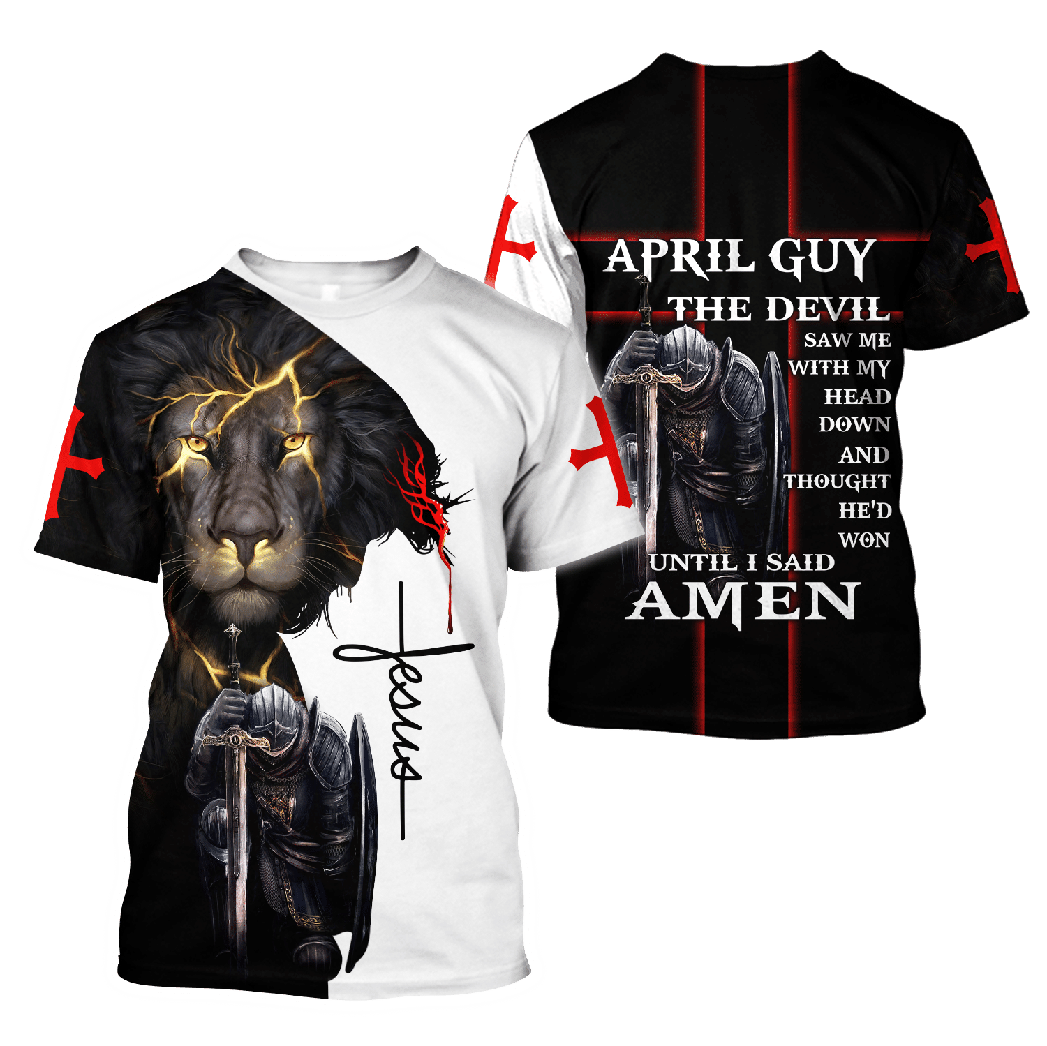 April Guy Untill I Said Amen Jesus All Over Printed hoodie