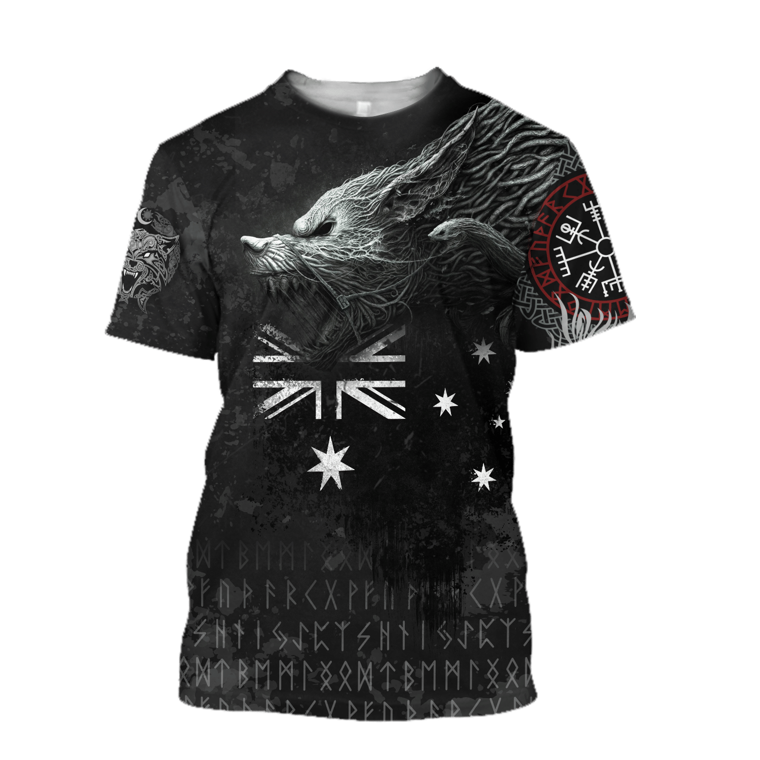 Australia The Black Wolf Viking All Over Viking All Over Printed hoodie