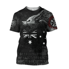 Australia The Black Wolf Viking All Over Viking All Over Printed hoodie