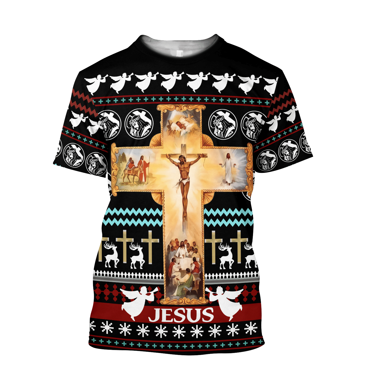 jesus life on earth jesus christmas jesus all over printed unisex Hoodie