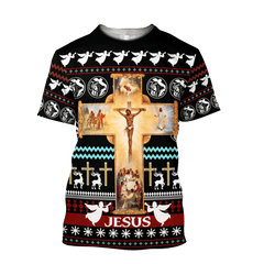 jesus life on earth jesus christmas jesus all over printed unisex Hoodie