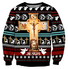 jesus life on earth jesus christmas jesus all over printed unisex Hoodie