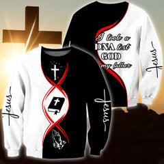 christian jesus dna test white and black color jesus all over printed unisex Hoodie